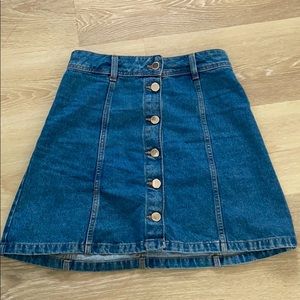 Jean Button- Up Skirt